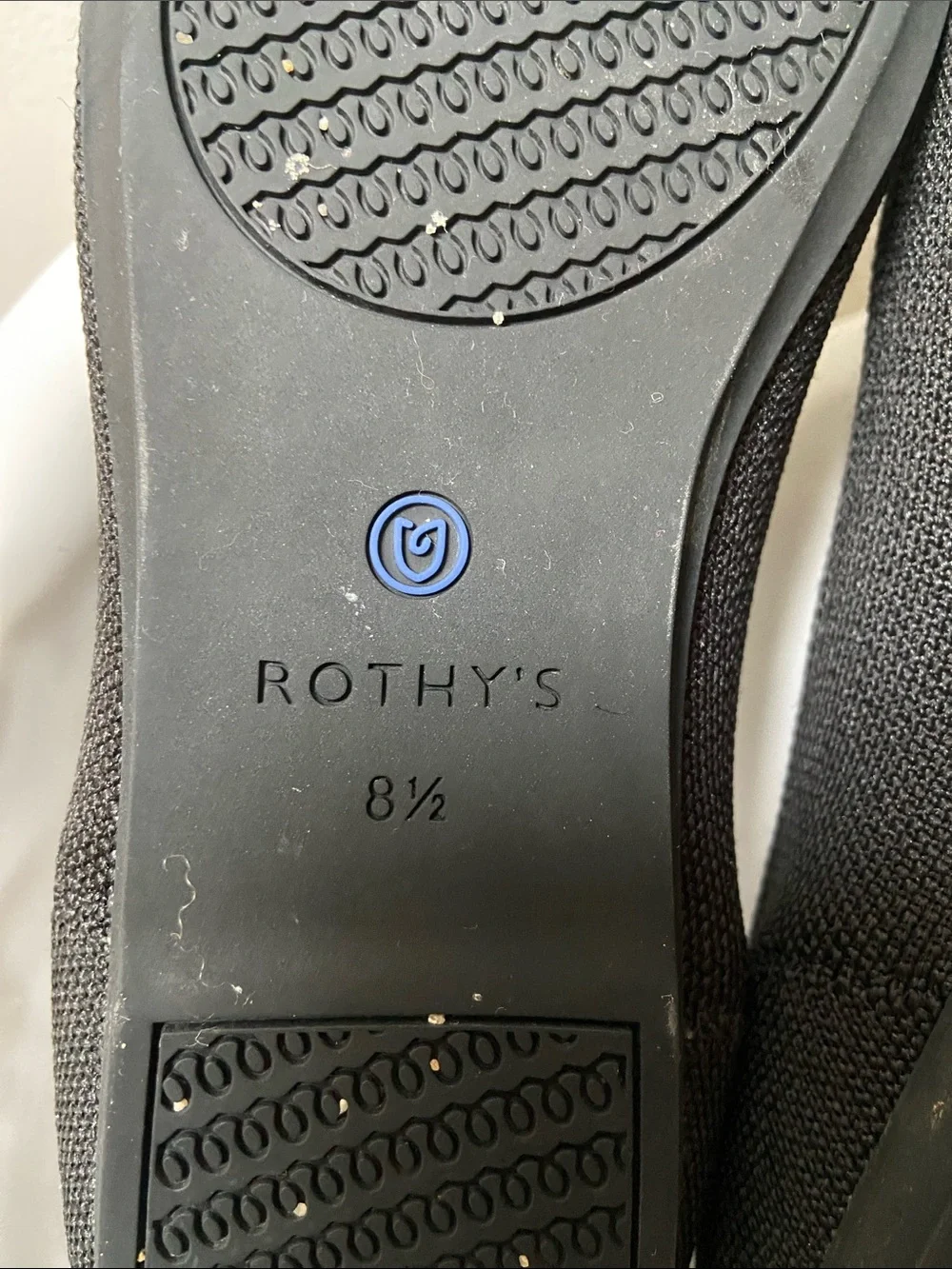 Rothy's Black Knit Round Toe Flats Ballet